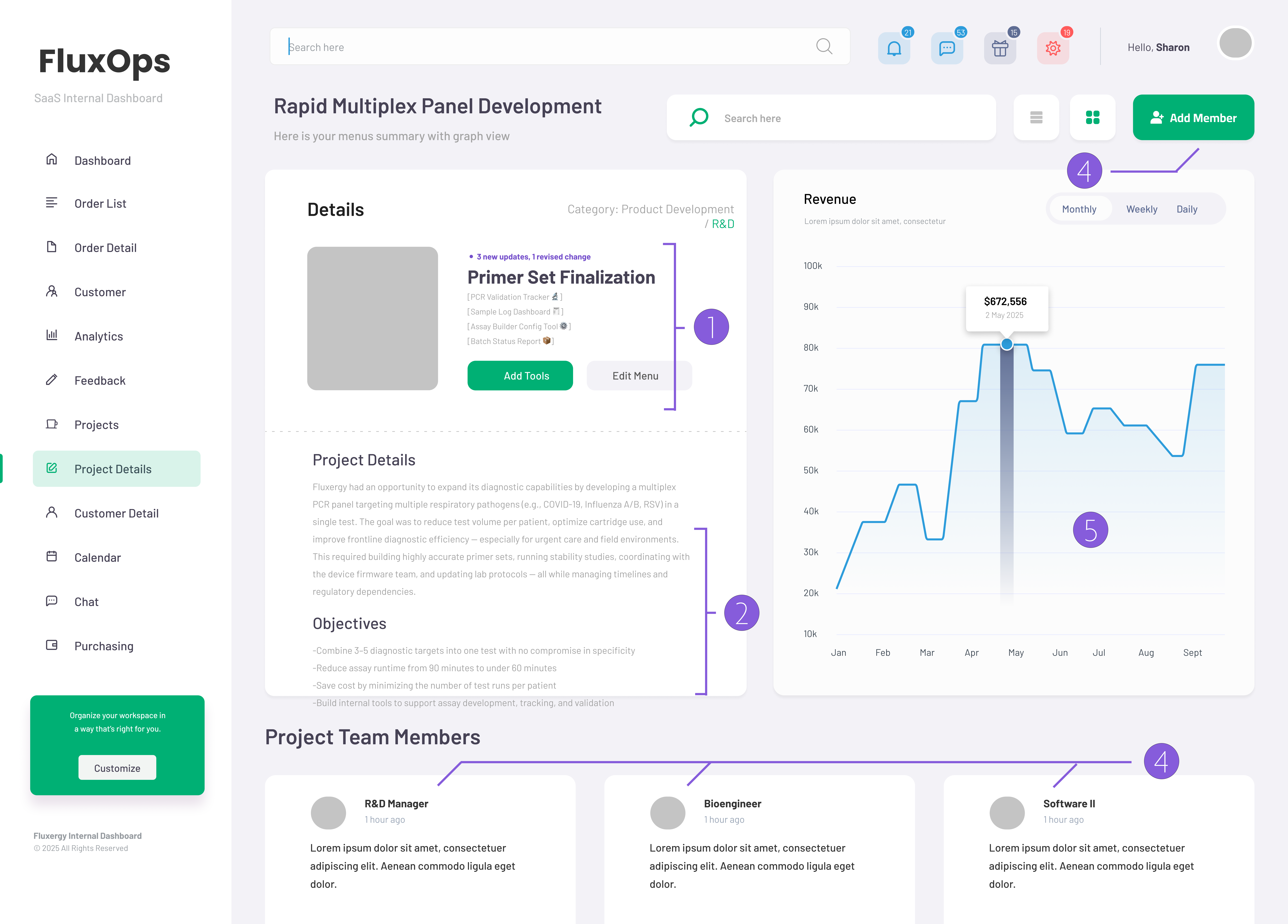FluxOps Project Detail Interface